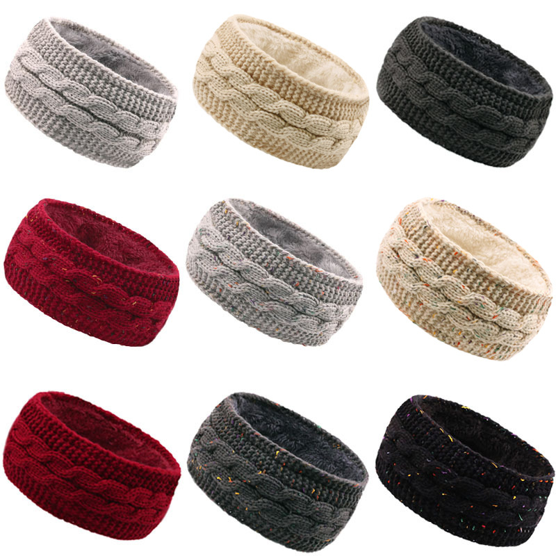 Winter Headband Fleece - Bandeau en polaire doux à pois