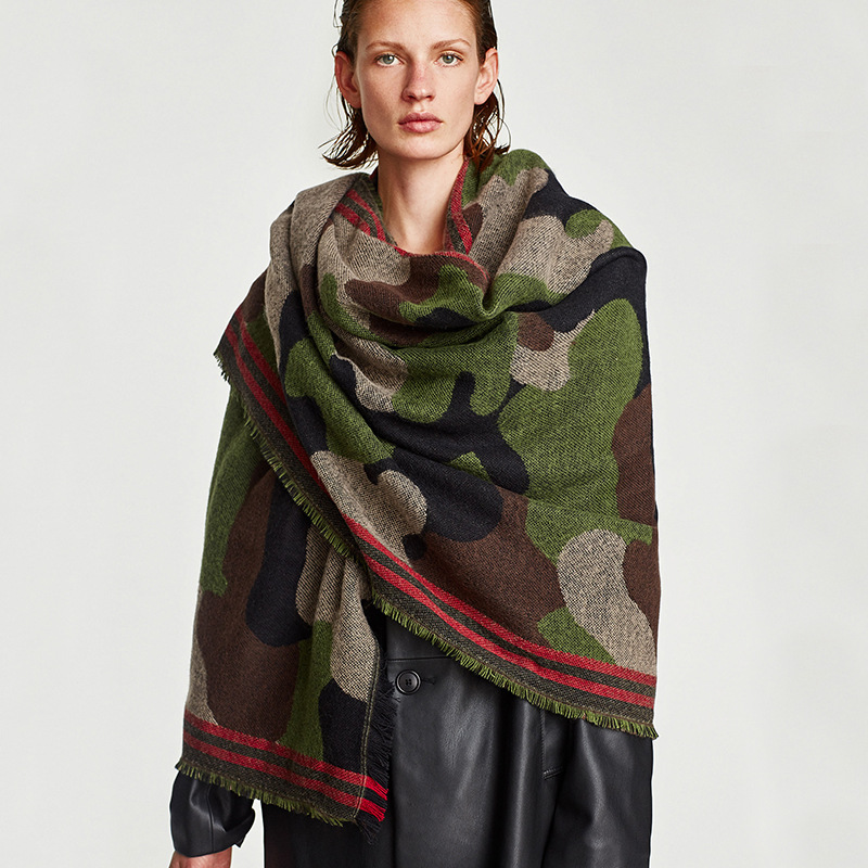 Cashmere Pashmina Wrap - CamSolomon-Châle Chaud en Cachemire Imprimé Léopard