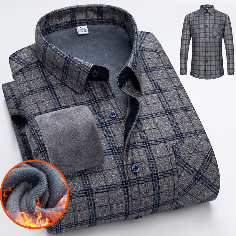 Flannel Shirt Lined - Chemises polaires épaisses pour hommes, chemise