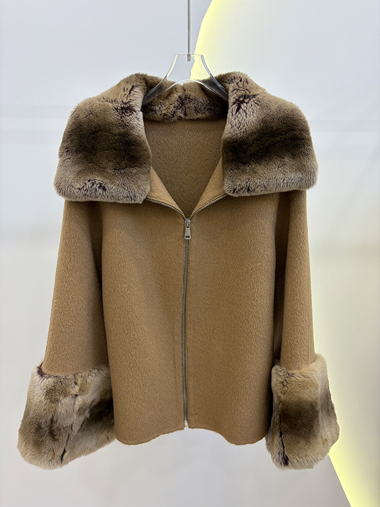 Wool Coat Peacoat - Manteau d'hiver 2026 pour femme en